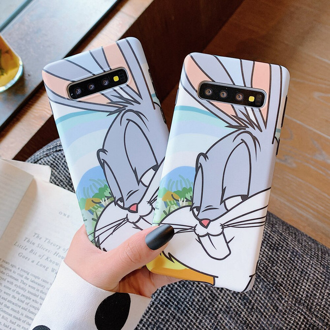Matte Cartoon Phone Cover Cute Rabbit Samsung Galaxy Case