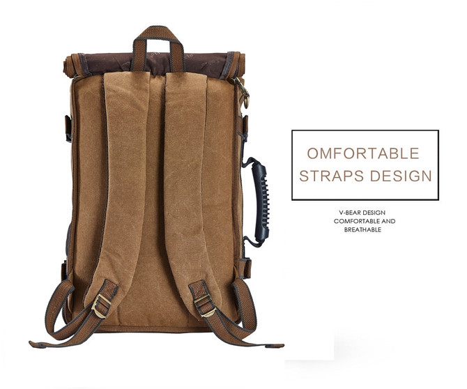 Outdoor Travel Men Hiking Camping Canvas Backpack