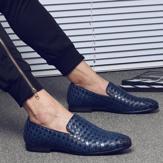 Merkmak 2018 Men Shoes luxury Brand Braid Leather Casual Driving Oxfords Shoes Men Loafers Moccasins