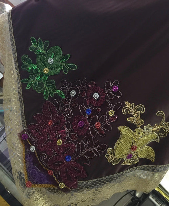 Orisha Shawls- Panuelos de orishas, Orisha Shawl-pañuelo de santo: Oya Shawl-pañuelo de Oya