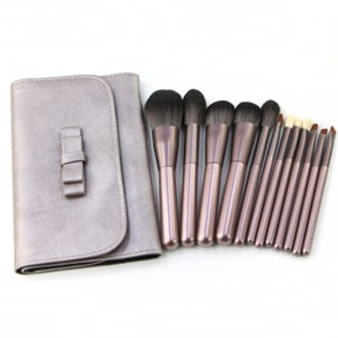 Metallic Pink beauty Make up brush Soft blush Powder Foundation Eyeshadow brush