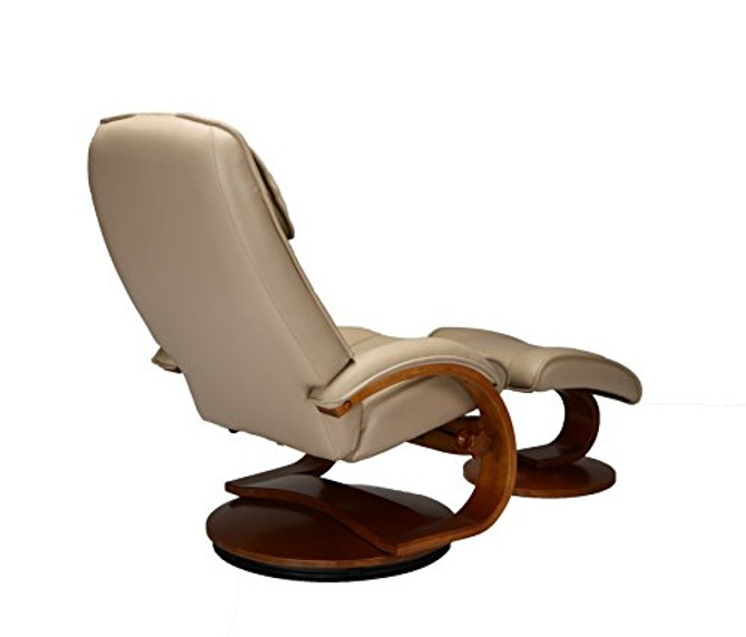 Oslo Collection Bergen Recliner and Ottoman, Cobblestone (Tan)