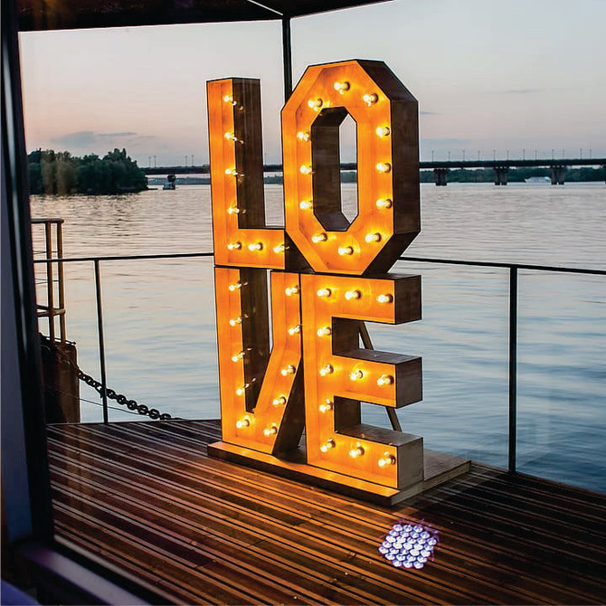 Sign Love 4 ft wood