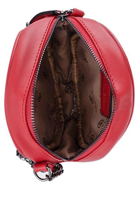 Tassel Crossbody Round Bag Red