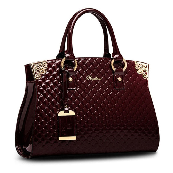 Women Genuine Patent Leather Handbags luxury Shoulder Crossbody Bag Handbag Designer Purse Satchel Messenger Bag Ladies Tote bag