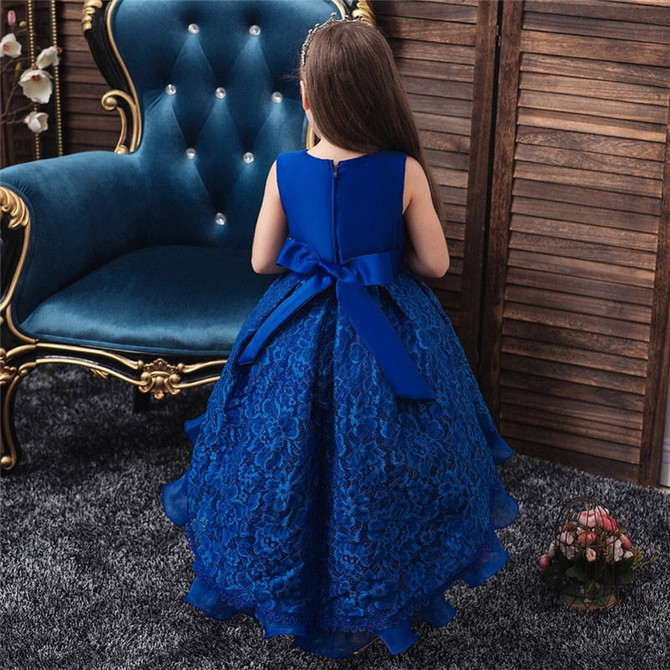 Kids Elegant Wedding Flower Girl Dress Princess Party