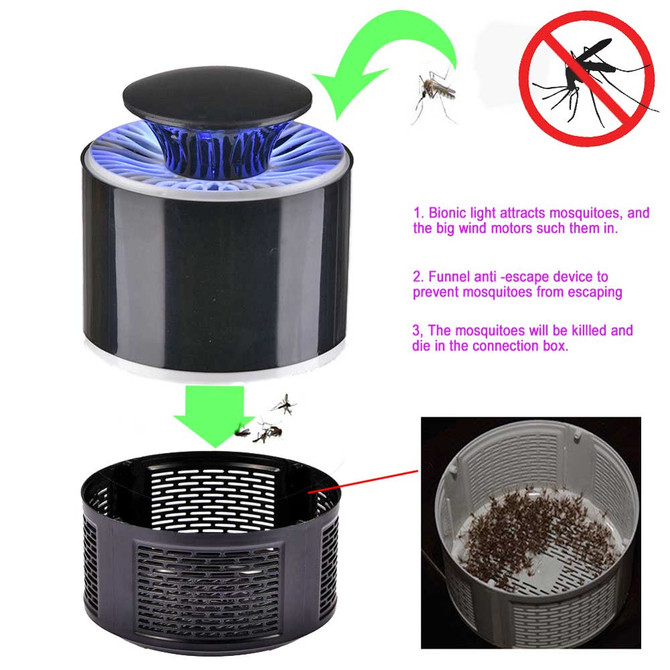 Electric Bug Zapper Mosquito Insect Killer Pest Control LED Light Trap Lamp