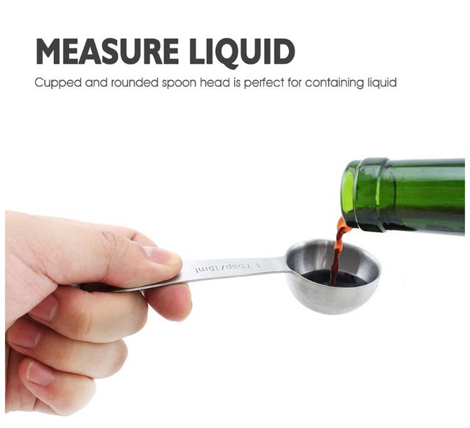 Easy it’s under control 18/8 Stainless Steel Measuring Spoons, Set of 6 for Measuring Dry and Liquid Ingredients
