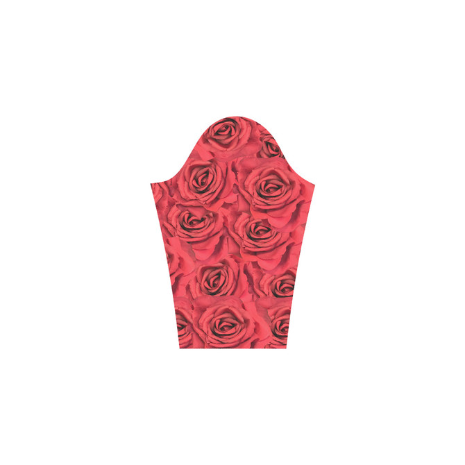 Radical Red Roses Bateau A-Line Skirt (D21)