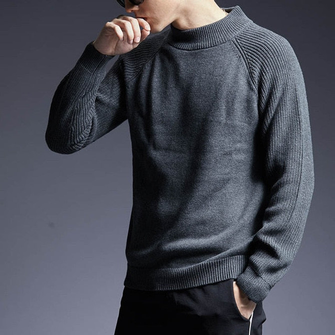Turtleneck Slim Fit Jumpers Knitwear Thick Casual Sweater