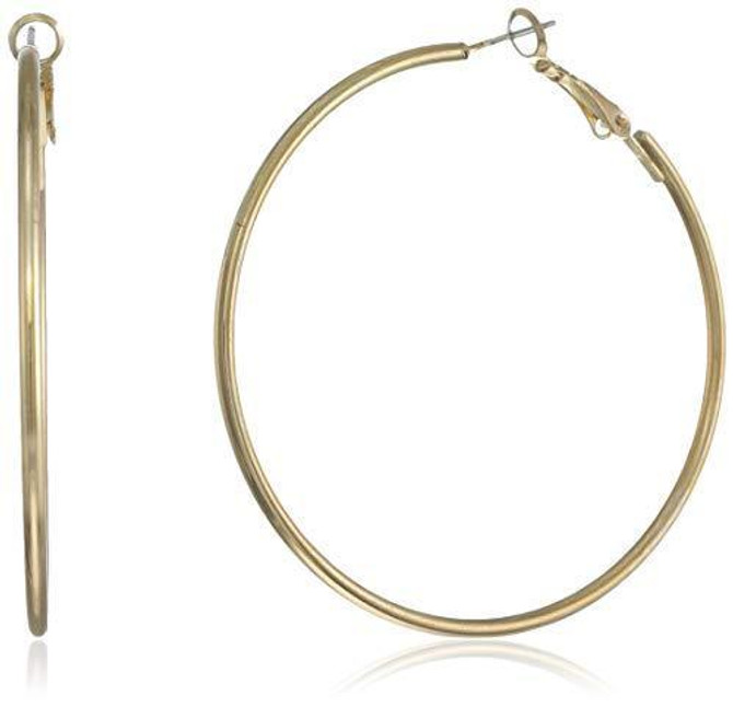 Accessorize Hoop Hoop Earrings for Girls (Golden) (MN-38180681001)
