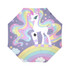 Lovely Cartoon Rainbow Unicorn With Long Mane Auto Foldable Umbrella