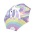 Lovely Cartoon Rainbow Unicorn With Long Mane Auto Foldable Umbrella
