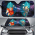 Songoku and Vegeta Car Sun Shade Window Protectors
