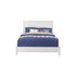 Mahogany Wood Queen Panel Bed, White