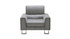 Fabric Upholstered Wooden Chair with Tufted Armrest and Steel Legs, Gray