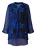 V-Neck Printed Loose Lace Chiffon Blouse