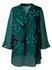 V-Neck Printed Loose Lace Chiffon Blouse