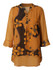 V-Neck Printed Loose Lace Chiffon Blouse