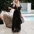 Sexy Deep V Neck Vacation Maxi Dress