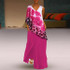 V Neck Printed Loose Irregular Sleeve Maxi Dress