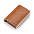 Bycobecy Credit Card Holder Wallet Men Women Metal RFID Vintage Aluminium Bag Crazy Horse PU Leather Bank Cardholder Case New