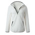 Gray/White Fleece Fluffy Oversized Hoodie Women Casual Warm Faux Fur Pullover Sweatshirt