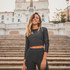 Long Sleeve Sports Tops  + High Waist Fitness Pants-Yoga Sports Sets