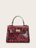Twist Lock Snakeskin Satchel Bag