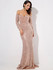Off Shoulder Sweetheart Neck Sequin Maxi Dress