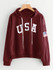 DOSOMA 2017 Autumn Casual Hoodie Women Letters USA Flag Printed Long Sleeve Hoodies Sweatshirt Fashion Women Hooded Jackets Coat
