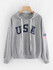 DOSOMA 2017 Autumn Casual Hoodie Women Letters USA Flag Printed Long Sleeve Hoodies Sweatshirt Fashion Women Hooded Jackets Coat