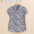 Dioufond Women Summer Tops Plus Size Short Sleeve Shirt Beach Cotton Floral Blouse Turn Down Collar Shirt Blusa Women Casual Top