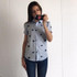Dioufond Women Summer Tops Plus Size Short Sleeve Shirt Beach Cotton Floral Blouse Turn Down Collar Shirt Blusa Women Casual Top