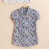 Dioufond Women Summer Tops Plus Size Short Sleeve Shirt Beach Cotton Floral Blouse Turn Down Collar Shirt Blusa Women Casual Top