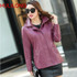 6xl Plus Size Women Clothing Leather Coat Casual Spring Autumn Leather Jacket Woman Blue Black Ladies Outerwear