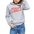 HYH HAOYIHUI Women Hoodies Autumn Gray Letter Printed Top Casual Streetwear Crew Neck Long Sleeve Hoodies Warm Sweatshirt