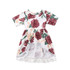 Newborn Kid Baby Girl Clothes Floral Lace Tail Dress Sleeve Flower Cute Mini Tutu Princess Prom Party Dresses Girls