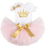 Infant Baby Flower Girl 1st One Birthday Outfits Romper Tutu Dress Kids Party Clothes For Girls Bebes Set Toddler Child Clothing