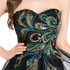 2017 Designer Short Black White Peacock Cocktail Dresses Mini Ball Gown knee length Homecoming Party Dresses Coctail dress 4975