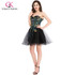 2017 Designer Short Black White Peacock Cocktail Dresses Mini Ball Gown knee length Homecoming Party Dresses Coctail dress 4975