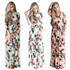 ELSVIOS 2017 Summer Boho Beach Dress Fashion Floral Printed Women Long Dress Three Quarter sleeve Loose Maxi Dress Vestidos