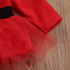 Newborn Baby Festival Dress Baby Girl Long Sleeve Christmas Santa Claus Tulle Dress Outfits Costume
