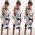 2018 Summer Dress Women Fashion Print Elegant Cute Sashes O-neck Sexy Slim Sheath Dress Women Dresses Vestidos Robes
