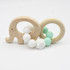 Baby Nursing Bracelets Wooden Teether Crochet Chew Beads Teething Wood Rattles Toys Teether Montessori Bracelets
