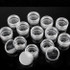 New 12pcs/pack transparent powder paillette rhinestone nail bottle plastic nail art storage container box Nail Art Accessories
