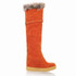 Karinluna Fashion Women Knee High Boots Hidden Wedges Faux Rabbit Fur Upper Platform Winter Fur Shoes Buckle Warm Snow Boots