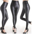 East Knitting Black women leggings faux leather high quality slim leggings plus size High elasticity sexy pants leggins