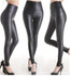 East Knitting Black women leggings faux leather high quality slim leggings plus size High elasticity sexy pants leggins
