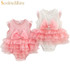 Baby Girl Clothes Girls Lace Romper Dress Big Bow Tutu Dress For Girls Cotton Newborn Dresses Princess Toddler Girl Clothing
